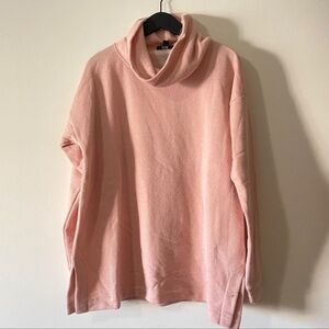 J. Crew Funnel neck Fleece Sweatshirt in Pink Clay Color - Size: Large 💕